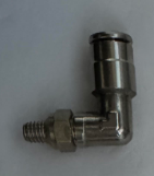 D125513 6mm thread to 6mm pish-in 90 degree swivel fitting 
